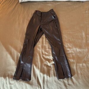 Black Faux Leather Pants
